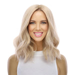 14" Emerald Silk Top Topper Platinum Blonde w/ No Rooting