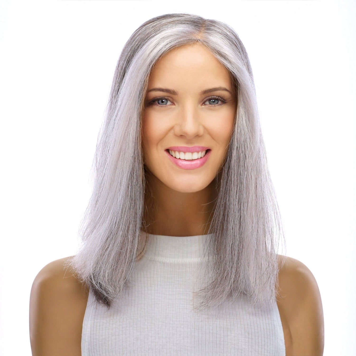 14" Emerald Silk Top Topper Silver Fox
