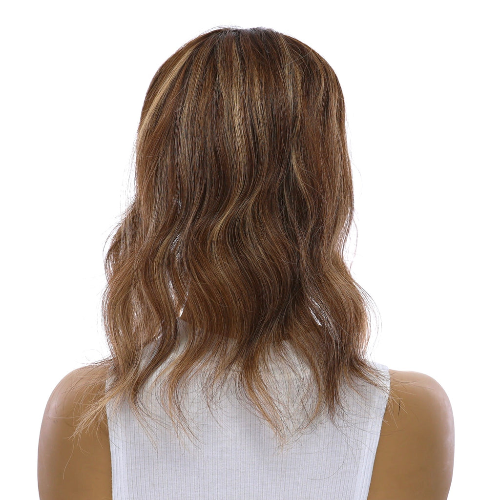 14" Topaz Lace Top Topper Medium Brown w/ Highlights