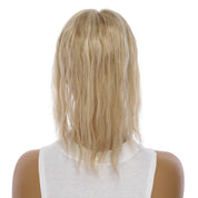 14" Topaz Lace Top Topper Ash Blonde w/ No Rooting Wavy