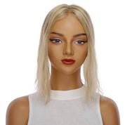 14" Topaz Lace Top Topper Ash Blonde w/ No Rooting Wavy