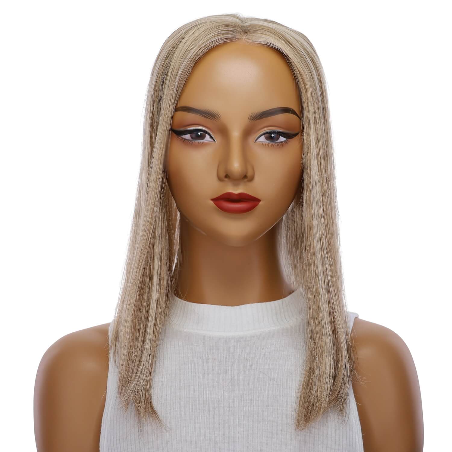 14" Topaz Lace Top Topper Ashy Blonde w/ Highlights w/ No Rooting