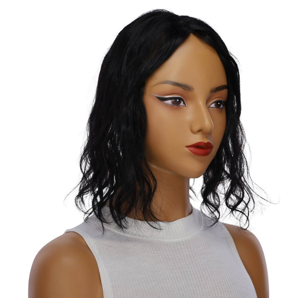 14" Topaz Lace Top Topper Jet Black Wavy