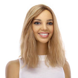14" Emerald Silk Top Topper Medium Blonde Wavy