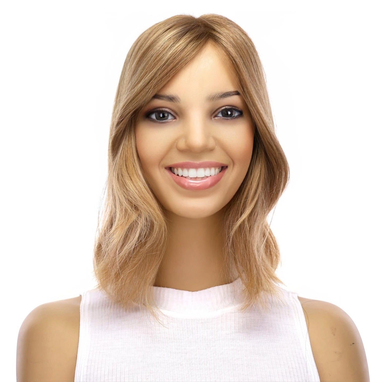 14" Pearl Silk Top Topper Dark Blonde