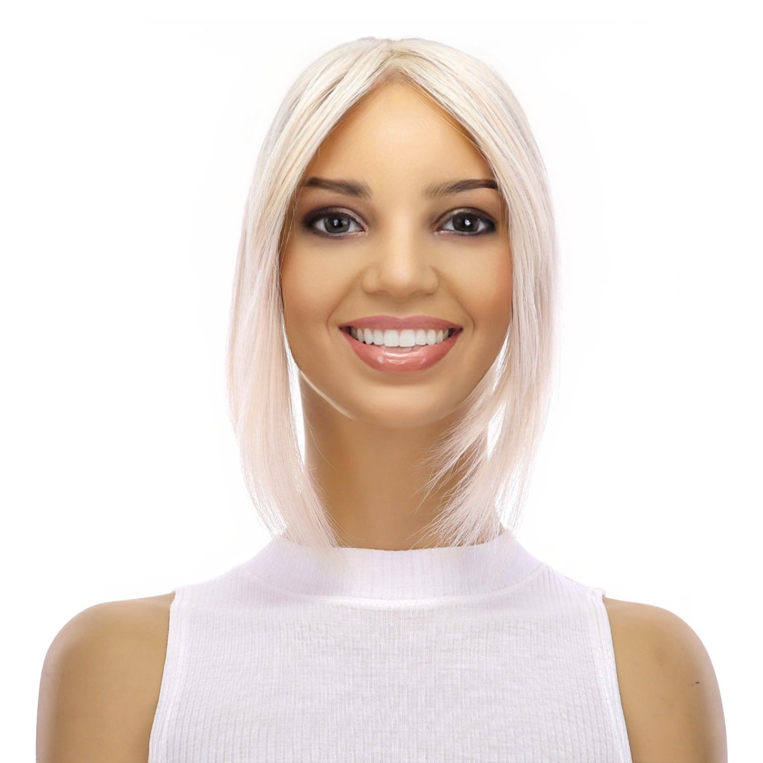 9" Fringe Topper Ice Blonde