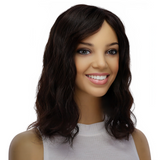 14" Topaz Lace Top Topper #1B Black Wavy