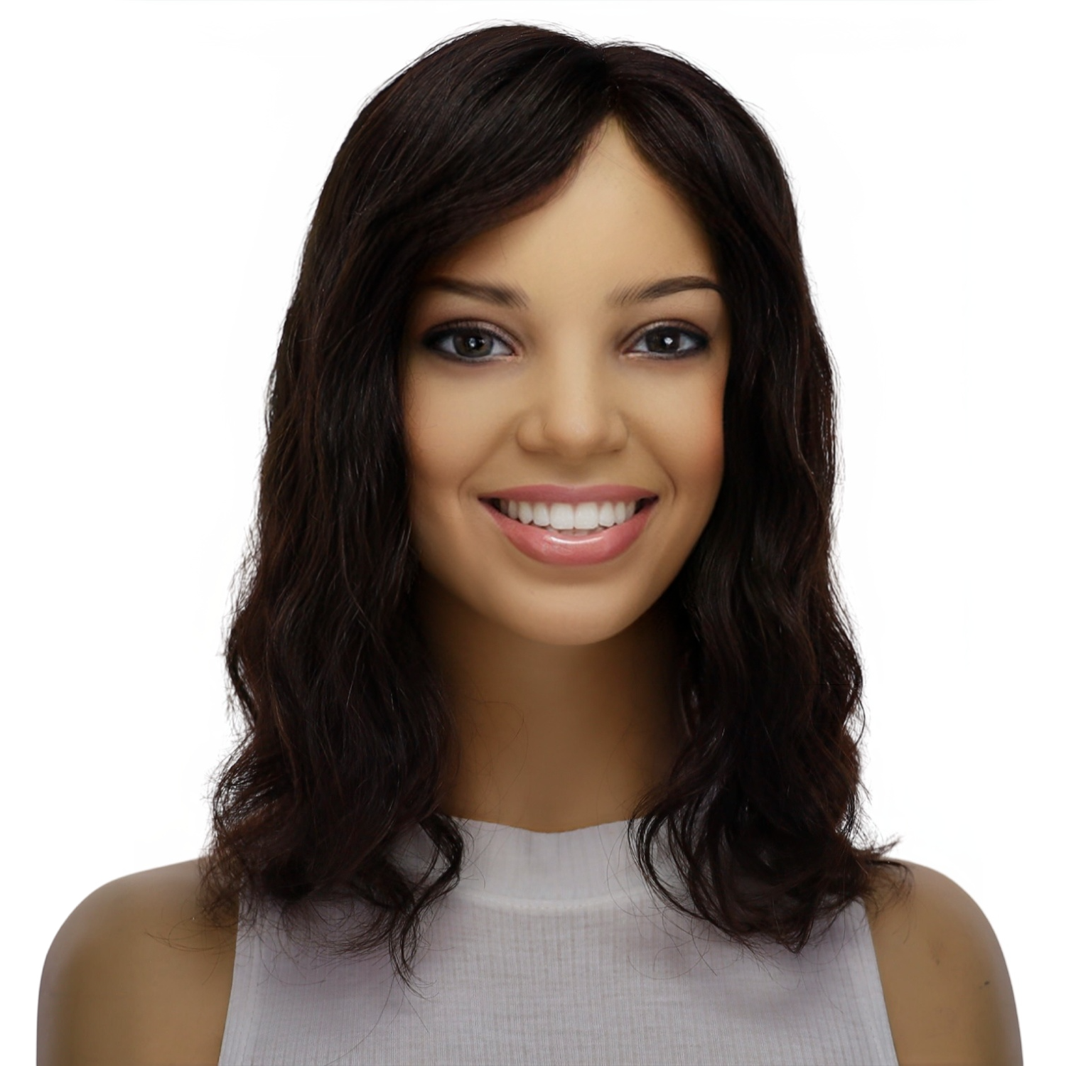 14" Topaz Lace Top Topper #1B Black Wavy