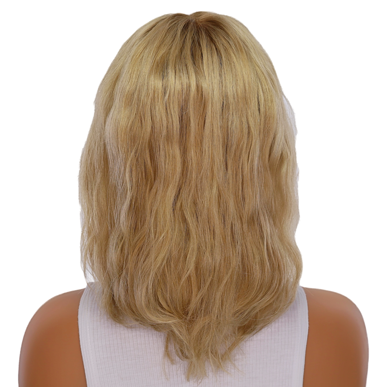 14" Topaz Lace Top Topper Golden Blonde Wavy