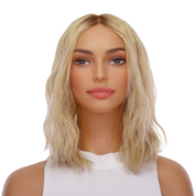 14" Topaz Lace Top Topper Golden Blonde Wavy