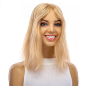 14" Topaz Lace Top Topper Golden Blonde w/ No Rooting Wavy