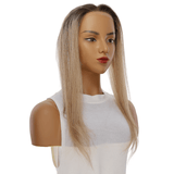 16" Hairline Topper #Ashy Blonde w/ Highlights