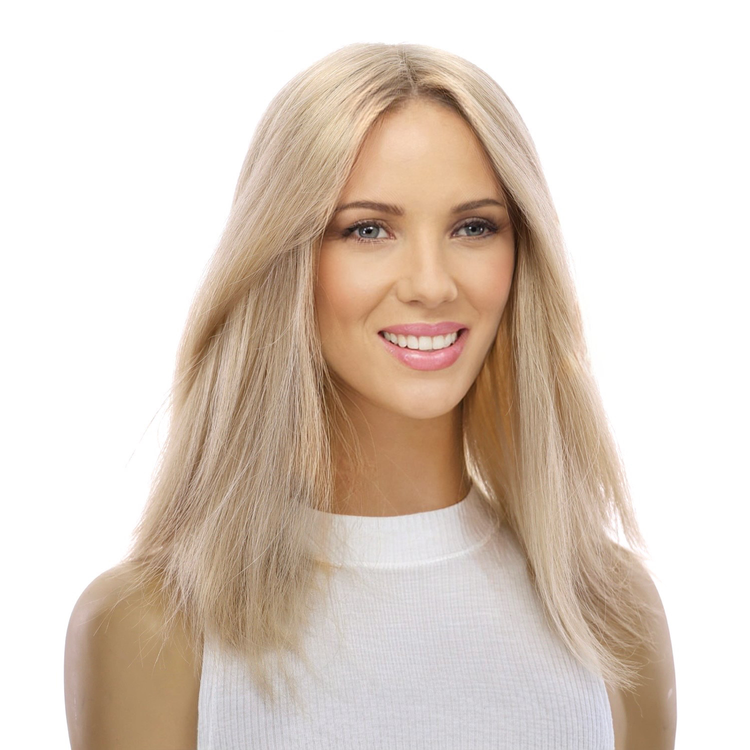 16" Divine Lace Top Topper Platinum Blonde w/ No Rooting