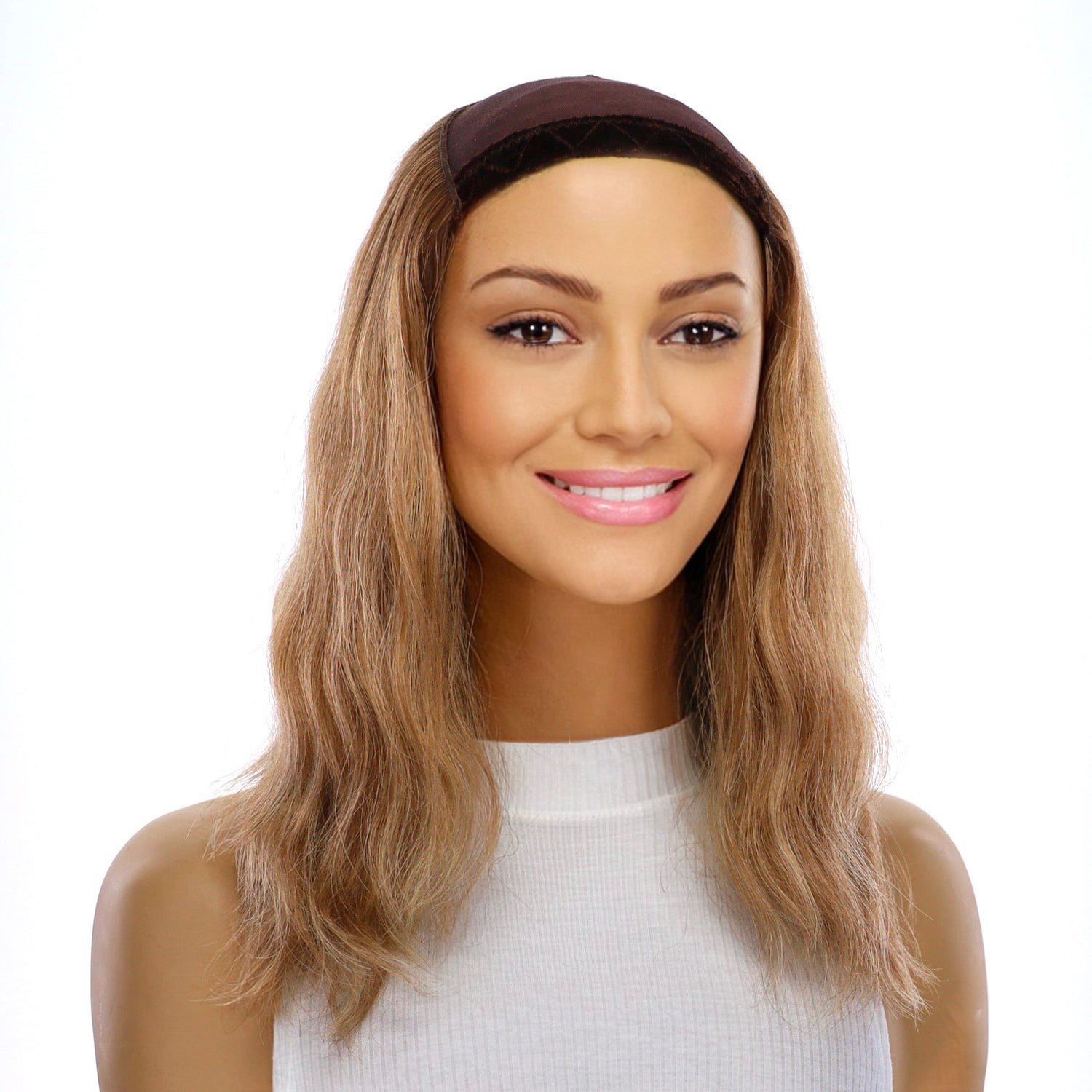 16" HatFall Wig Medium Blonde Wavy