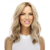 16" Ponytail Silk Part Wig Ash Blonde