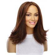 16" Ponytail Silk Part Wig Auburn