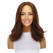 16" Ponytail Silk Part Wig Auburn