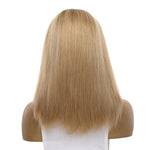 16" Ponytail Silk Part Wig Golden Blonde