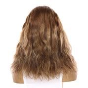 16" Ponytail Silk Part Wig Light Brown Babylight Wavy