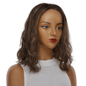 16" Divine Lace Top Topper Dark Brown w/ Highlights Wavy