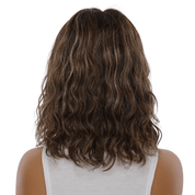 16" Divine Lace Top Topper Dark Brown w/ Highlights Wavy