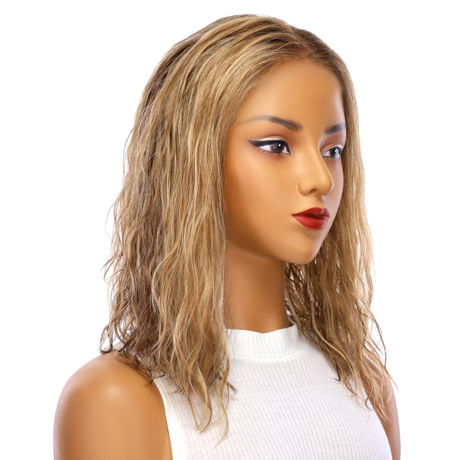 16" Divine Lace Top Topper Medium Blonde Wavy