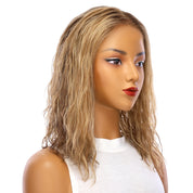 16" Divine Lace Top Topper Medium Blonde Wavy
