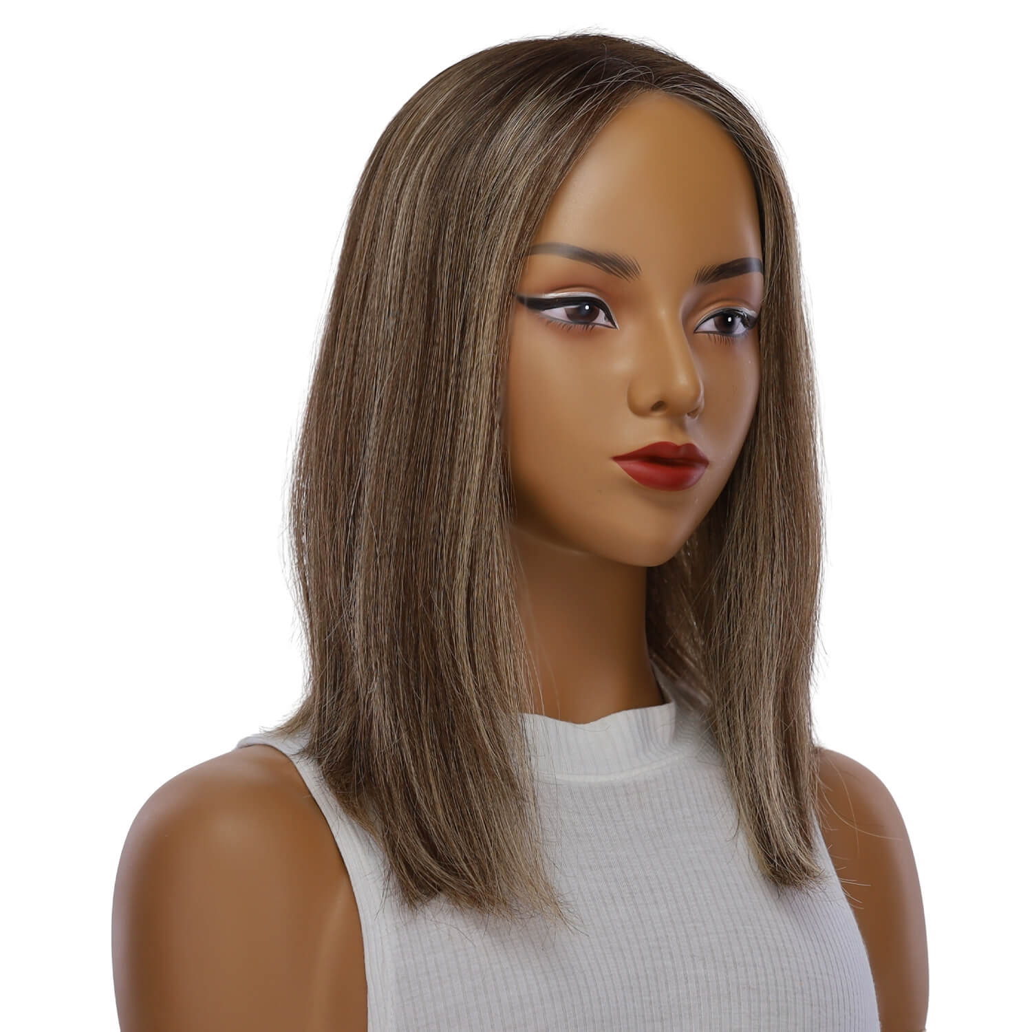16" Divine Lace Top Topper Medium Brown w/ Highlights
