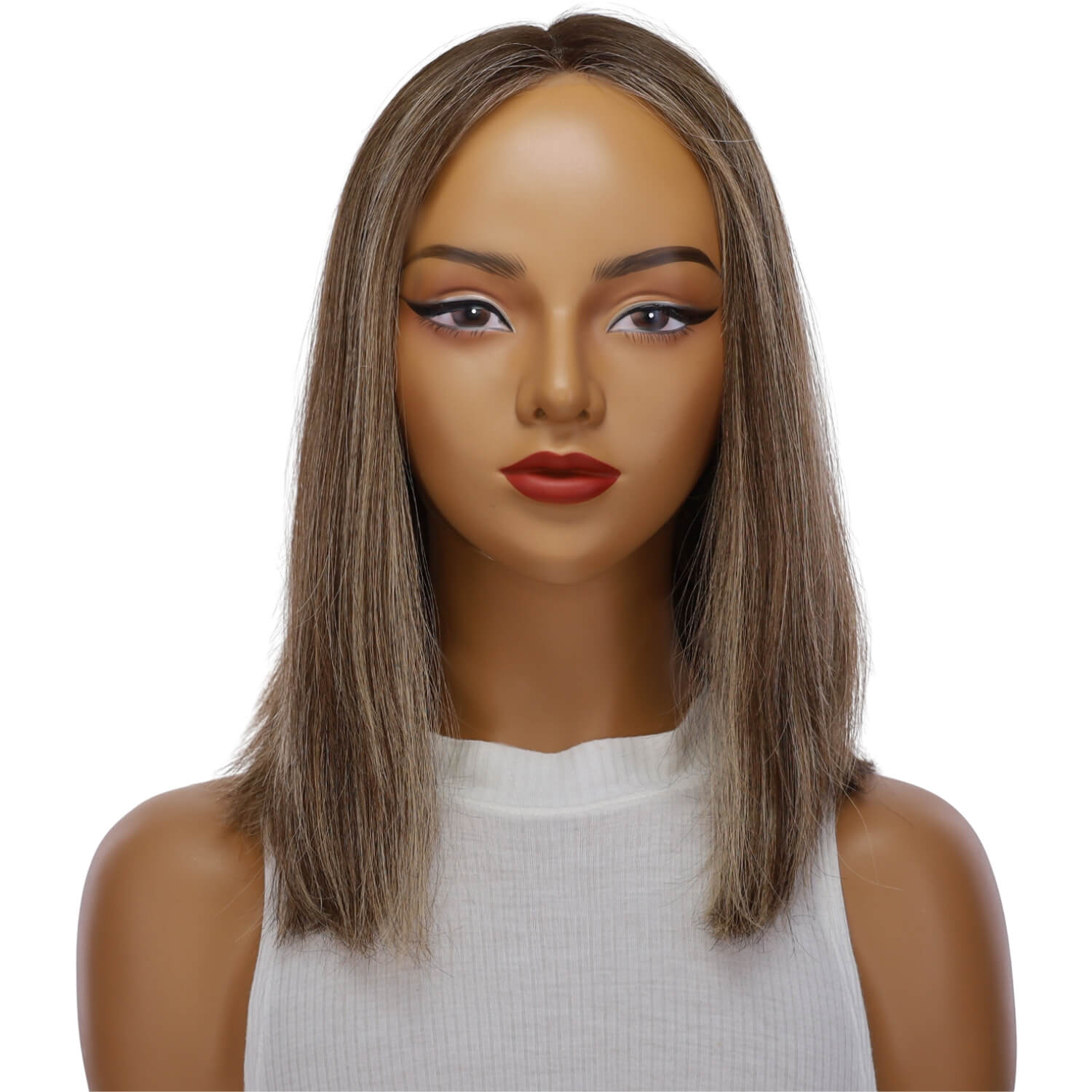 16" Divine Lace Top Topper Medium Brown w/ Highlights