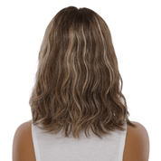 16" Divine Lace Top Topper Medium Brown w/ Highlights Wavy