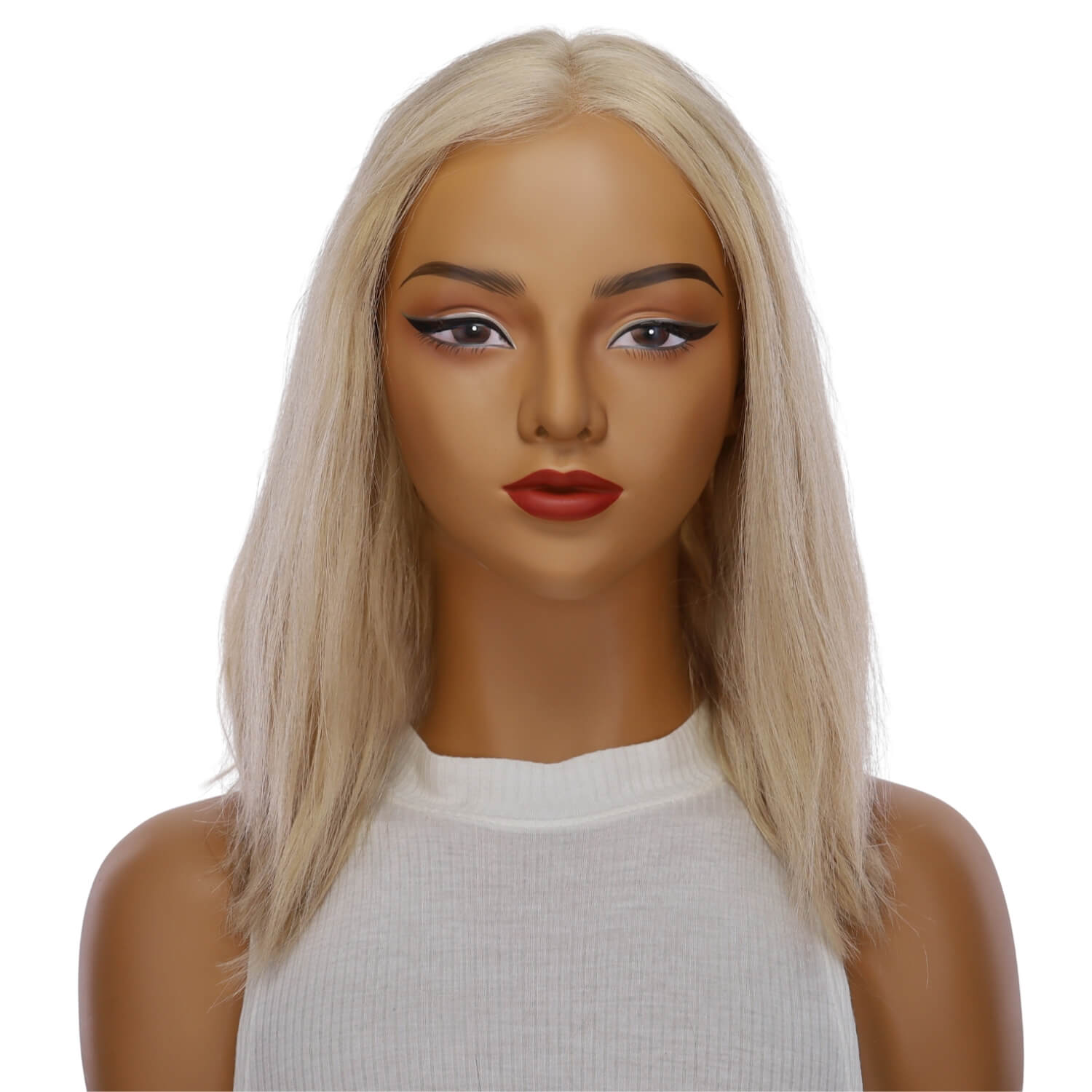 16" Divine Lace Top Wig Beige Blonde w/ No Rooting Wavy
