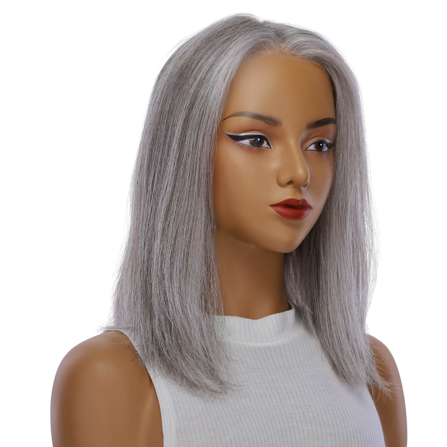 16" Divine Lace Top Wig Silver Fox