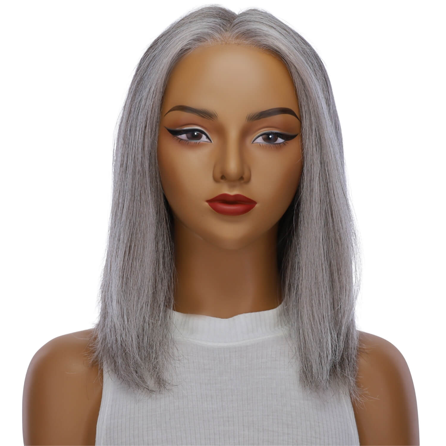 16" Divine Lace Top Wig Silver Fox