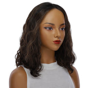 16" Divine Lace Top Wig Soft Black w/ Highlights Wavy