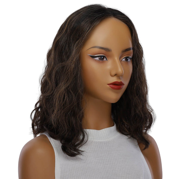 16" Divine Lace Top Wig Soft Black w/ Highlights Wavy