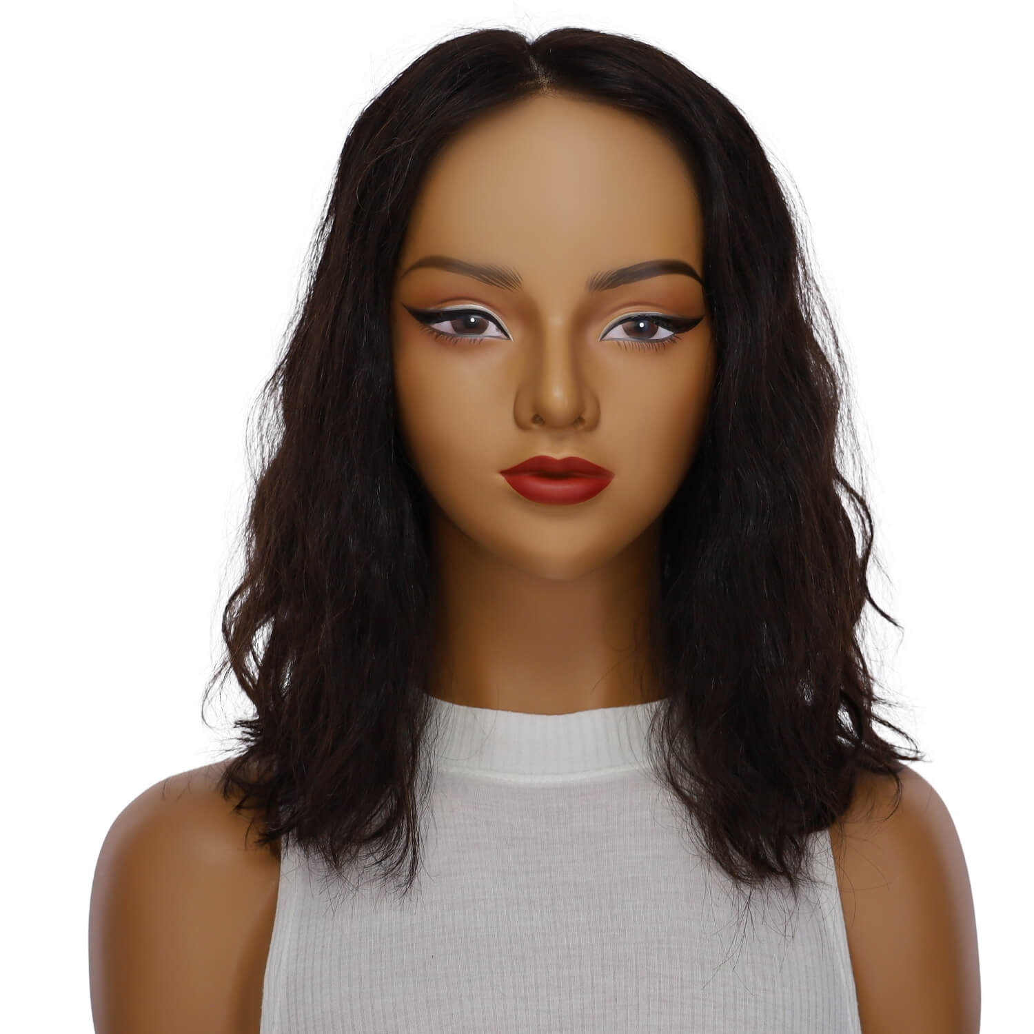 16" Divine Luxe Lace Top Topper #1B Black Wavy