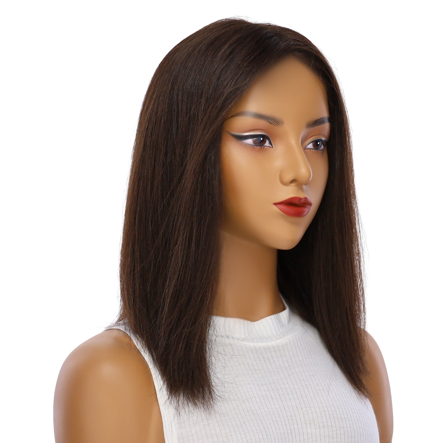 16" Divine Lace Top Wig Dark Brown