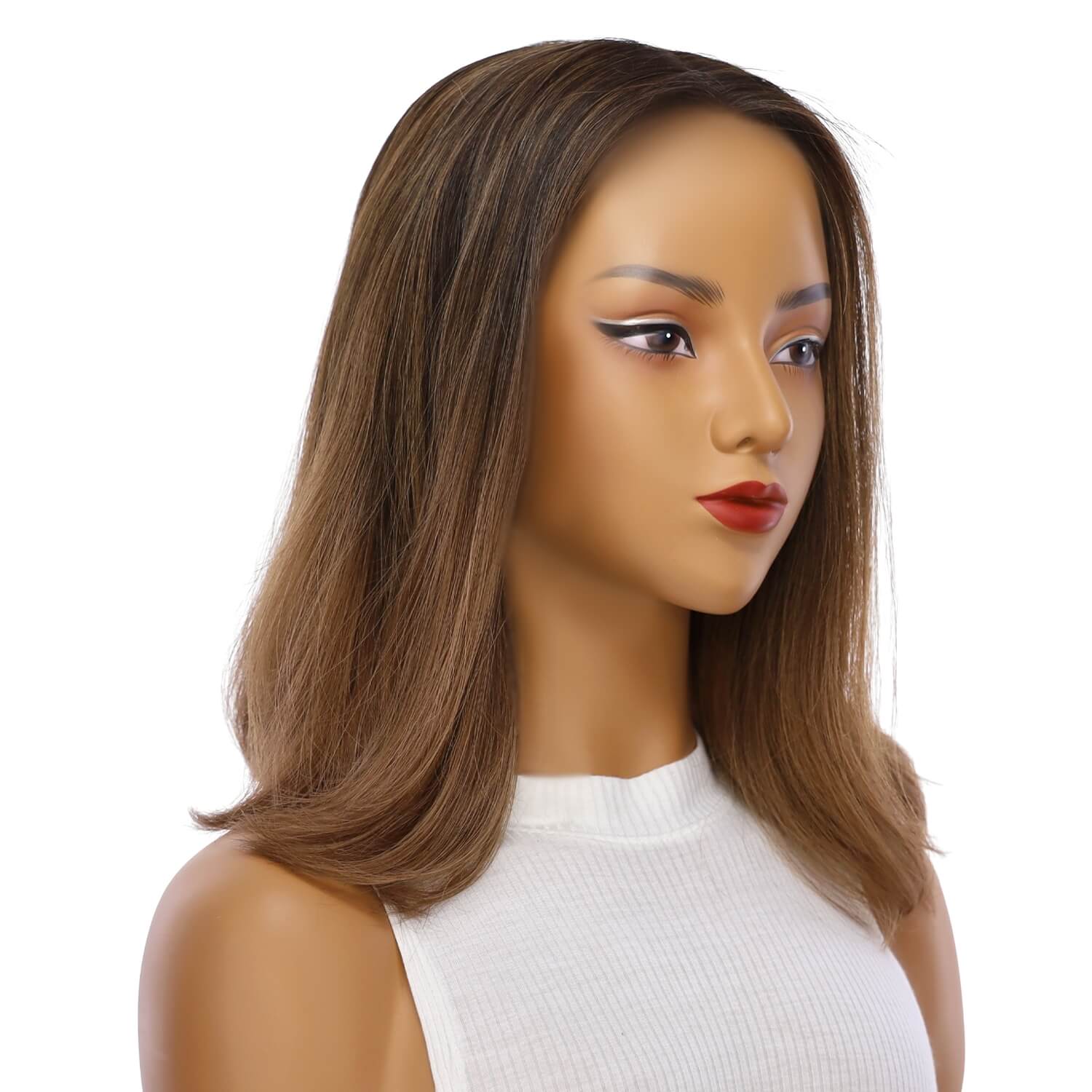 16" Divine Lace Top Wig Dark Brown Ombre