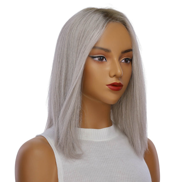 16" Divine Lace Top Wig Silver Smoke