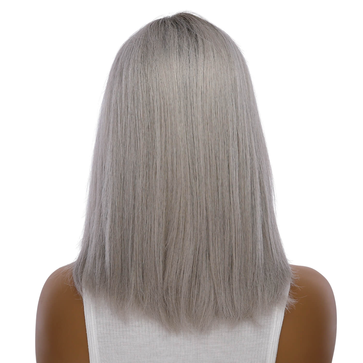 16" Divine Lace Top Wig Silver Smoke