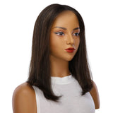 16" Divine Lace Top Wig Soft Black w/ Highlights