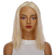 16" Divine Lace Top Wig Warm Platinum Blonde w/ No Rooting Wavy