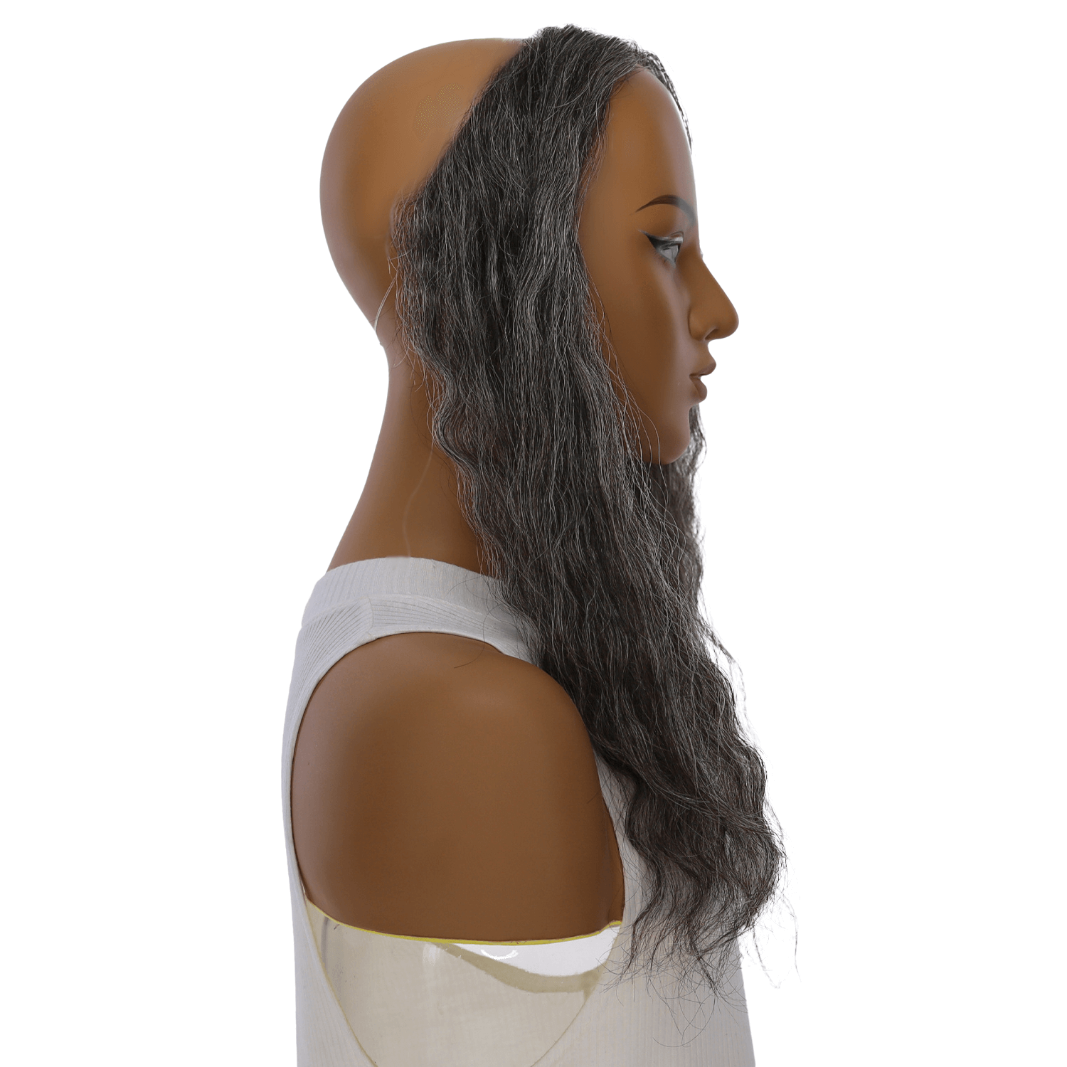 16" Hairline Topper #Grey B (more grey) Wavy