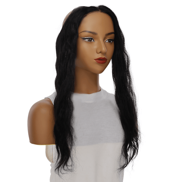 16" Hairline Topper #Jet Black Wavy