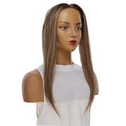 16" Hairline Topper #Medium Brown w/ Highlights