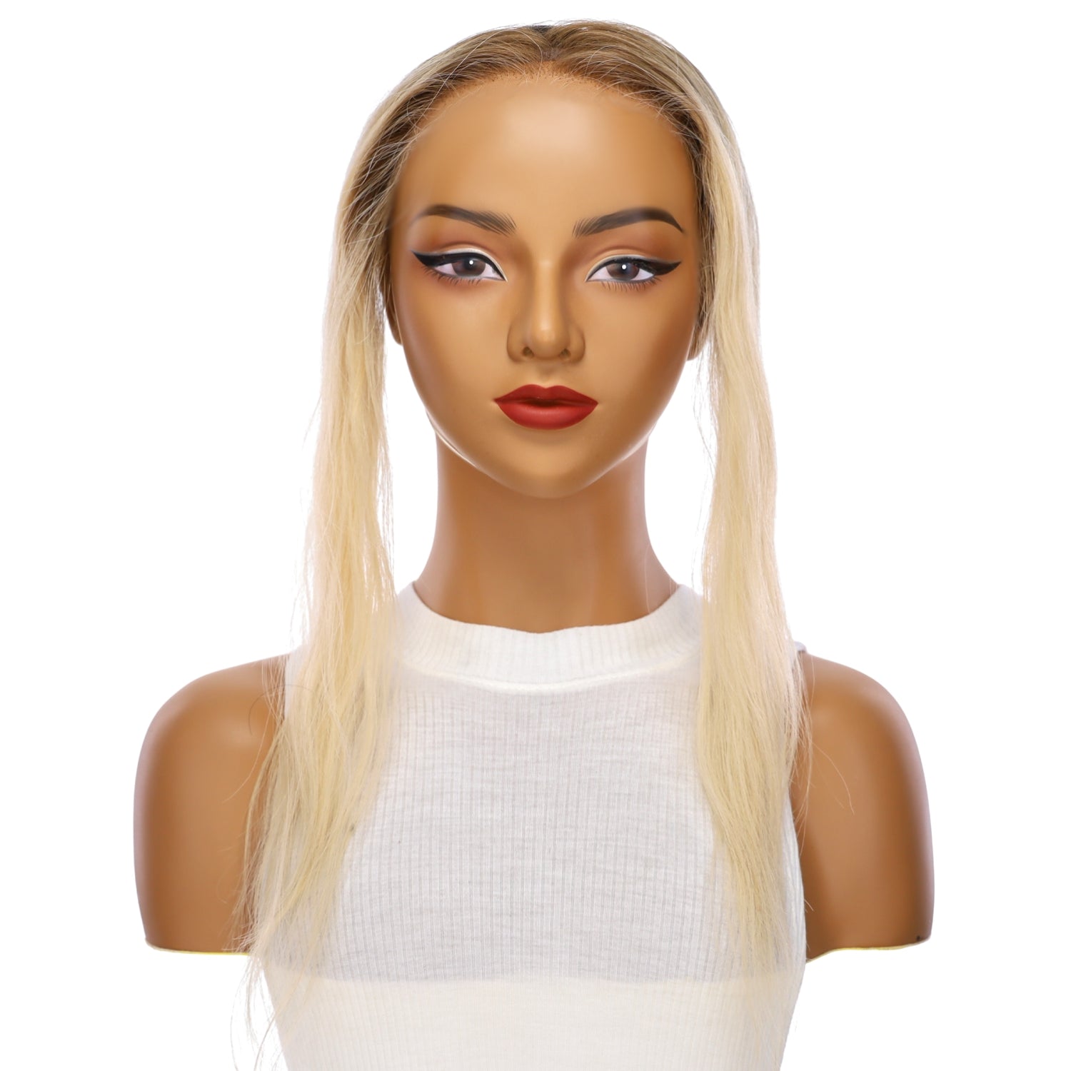 16" Hairline Topper #Warm Platinum Blonde Wavy