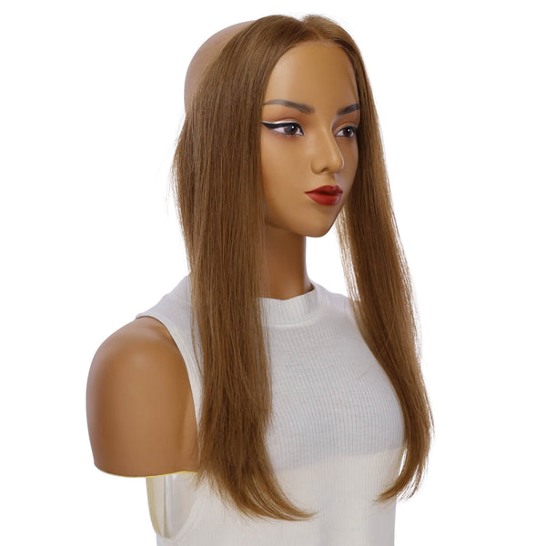 16" Hairline Topper #12 Warm Light Brown