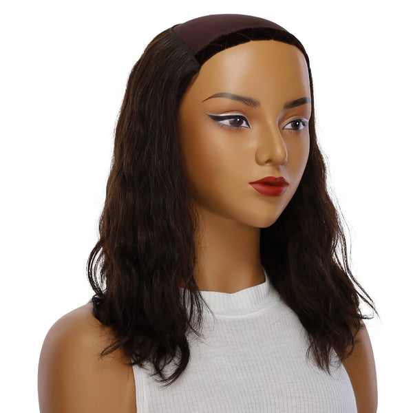 16" HatFall Wig Dark Brown Wavy