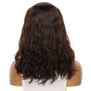 16" HatFall Wig Dark Brown Wavy