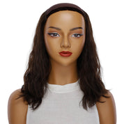16" HatFall Wig Dark Brown Wavy